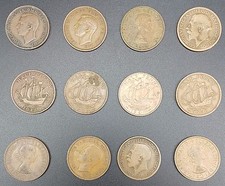 2 Ersatz Shove Ha'penny Board Kursmünzensätze - Shove Halfpenny, original vor 1967