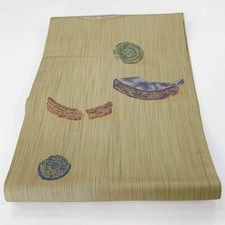 5626# Japanischer Vintage Nagoya Obi Gürtel Kimono Stoff Seide Traditionell