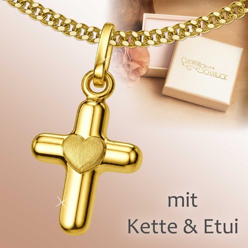 Clever schmuck kreuzkette - clever, herz