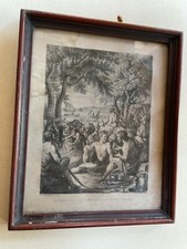 Kupferstich gerahmt Handel und Schifffahrt der Teutschen Oberthür 