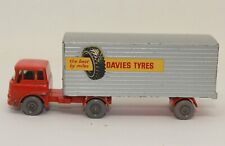 my1077, Alter Matchbox Major Pack M2B Bedford Truck & Trailer DAVIES TYRES 60er