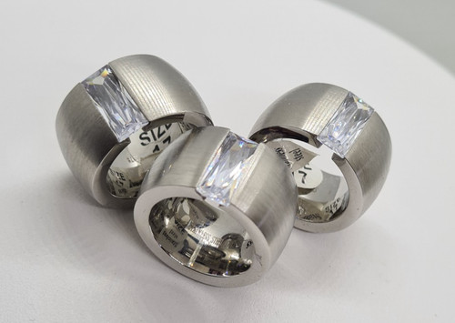 Edelstahl ring extra breit - breit, mit