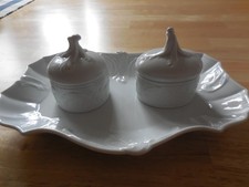 Salz- Pfefferset mit Tablett Fürstenberg reinweiß top erhalten Menage