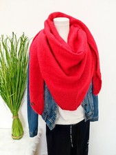 Schal Blogger Dreieckstuch Strick Warm Tuch Boucle Winter  Dick Weich 2024-2025