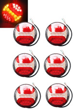 6x LED Rückleuchte Rund