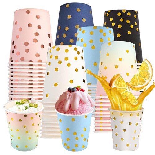 Pappbecher gold dot - pappbecher, 60