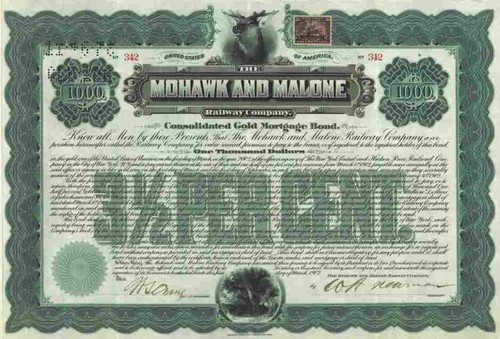 Mohawk malone railway - malone, 1902