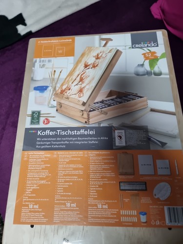 Holz koffer tischstaffelei - holz., koffer-tischstaffelei