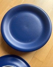 6 große Essteller Teller Steingut Ikea Blau