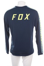 FOX Longsleeve-Shirt Logo Print L Blau-Töne Zitronensorbet