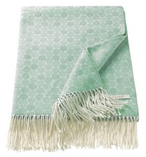 Esprit Plaid DORO 150 x 180 cm aqua-grün Jacquard Muster mit Fransen