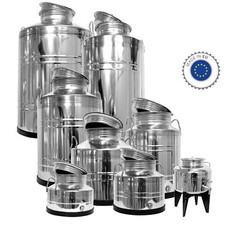 Edelstahl Transport Kanne Behälter Fass Speiseöl Wein Saft Alkohol Schnaps Milch