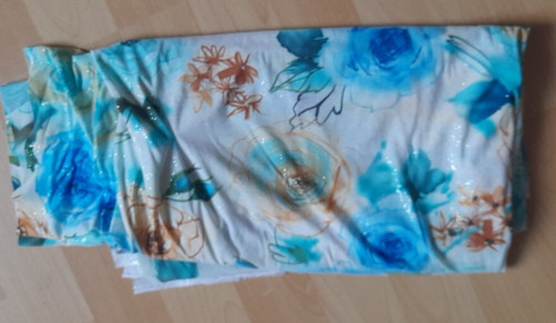 Jersey stoff blau mit - ,,