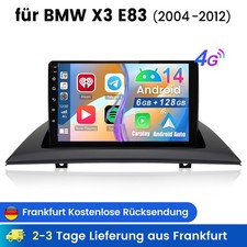 WIFI Android 14.0 Autoradio Für BMW X3 E83 2006-2010 6G+128G GPS Nav RDS CarPlay