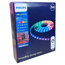 Philips LED Streifen 5m RGBIC+ 24W 1500 Lumen 18 Settings 256 Farben NEU ✅