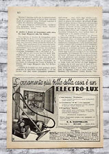 1934 Electro Lux Staubsauger Haufler Besteck Reklame Vie Italia Zeitschrift alt
