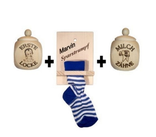 Geschenk set sparstrumpf - geschenk-set, (sparstrumpf