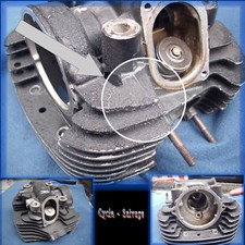 Yamaha XV 750 Virago Zylinderkopf hinten Head rear Cylinder Zylinder Kopf Motor