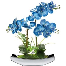 Kunstblumen Orchidee Blau