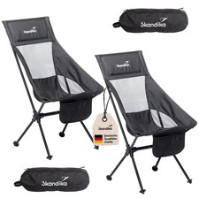 Skandika Campingstuhl Compact 2er-Set bis 150 kg belastbar klein faltbar B-Ware