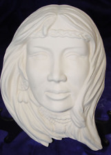 Indianer - Wandkopf  - Keramik -  Handarbeit