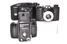 Drei Bakelit Kameras: Photax "Blinde' ", Rheinmetall Perfekta, Pouva Start 