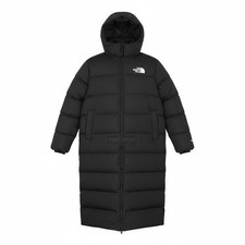 The North Face Triple C Damen XL Schwarz 550 Down Lang mit Kapuze Logo Mantel
