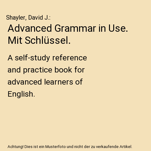 Advanced grammar use - use., mit