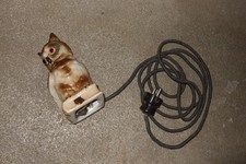 alter Rauchverzehrer, Duftlampe, "Eule", DDR, Porzellan, beleuchtet