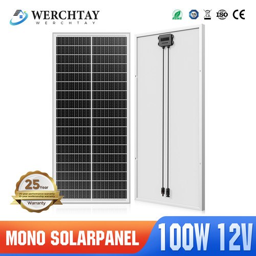100w monokristallin solarmodul - 100w,
