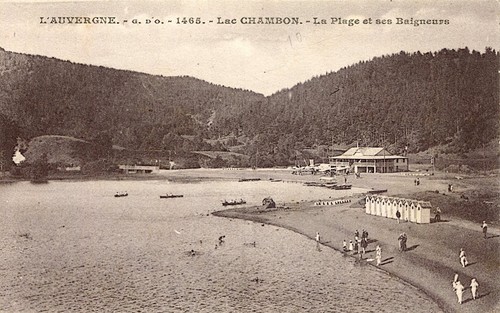 Cpa lac chambon der - -,