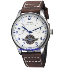 Gangreserve-Anzeige Luxus Herren PARNIS 43mm Automatische Armbanduhren Watches