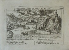 Concordia Res Parvae Crescunt D34 Braubach Kupferstich Original G-3218