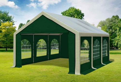 Partyzelt 4x6m braun grün - partyzelt,