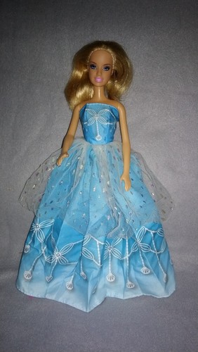 Barbie puppen kleid - puppen, hellblau