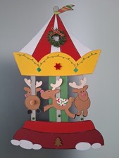 Fensterbild- Tonkarton- Karussell- Weihnachten- Deko- Restbestand Auflösung