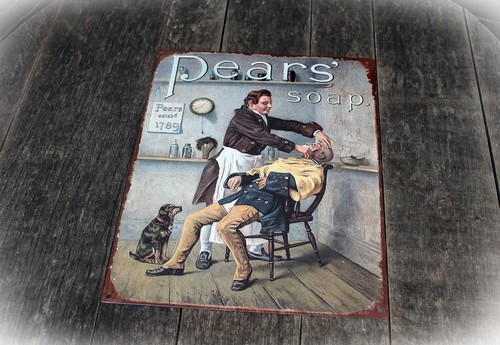Shabby blechschild barber - shabby,