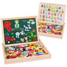 Holzpuzzle, Magnettafel