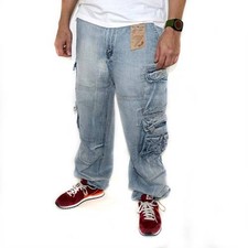 Jet Lag 007 Jeans Cargohose Herren Hose denim bleached 14057