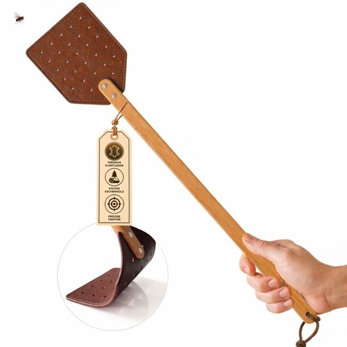 Fliegenklatsche leder 51cm - fliegenklatsche,