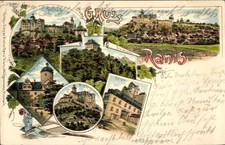 Litho Ranis Thüringen, Burg