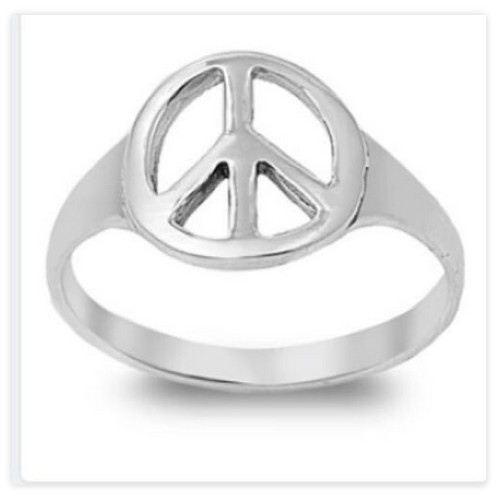 Peace zeichen sterling silber - zeichen,