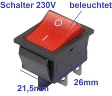 230V 16A doppelt Einbau Schalter beleuchtet Wippschalter zwei Schließer