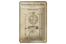 Blechschild Patent 12x18 cm