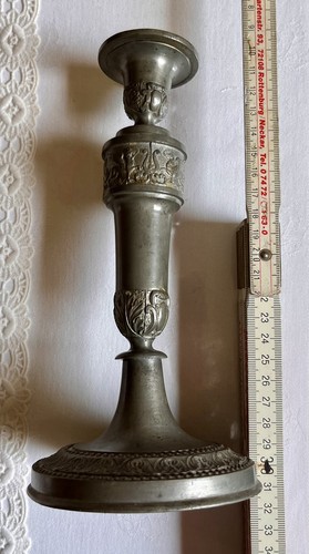 Alter zinnleuchter mit patina - mit,