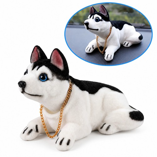 A48d wackelkopf husky hund - husky,