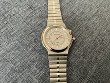 ?? Wertanlage Vintage Dugena Advisor mit Wecker Uhr Edelstahl grau satiniert