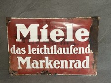 Antikes Emailschild Miele