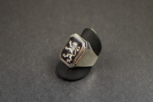 Herrenring wappenring silber - herrenring,,
