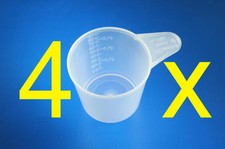 4 x MESSBECHER FÜR WASCHMITTEL WASCHPULVER MEßBECHER BECHER MESSEN WASH CUP